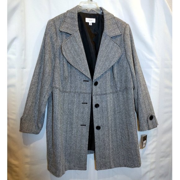Merona Jackets & Blazers - Wool Blend Herringbone Coat 24W Merona